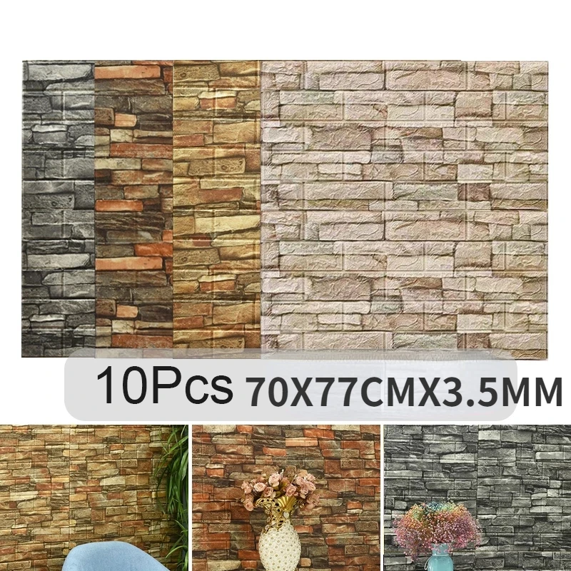 Stiker dinding 3D, 10PCS merek - Pvc Panel Background ulasan dan harga
