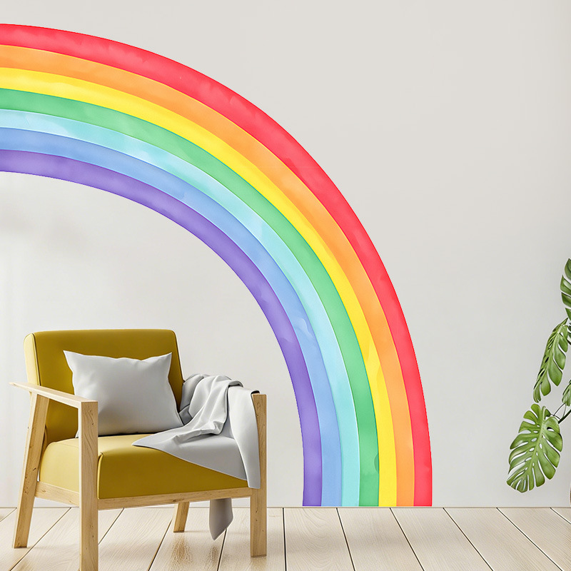 Stiker Dinding Pelangi Besar S - Pvc Panel Background ulasan dan harga